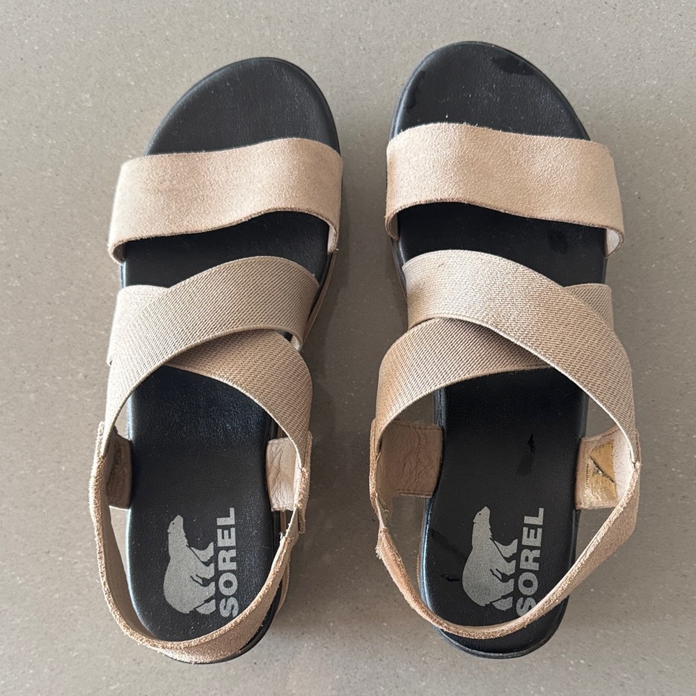 Sorel Beige Strappy Sandals